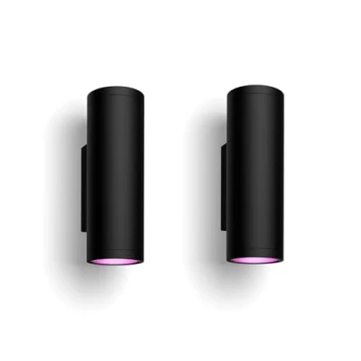 Abbildung von Philips Hue Appear Colour Smart LED Wandleuchte für den Außenbereich, 2er Pack
