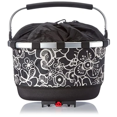 Abbildung von KLICKFix Unisex Adult Carrybag GT Textilkorb für Racktime Gepäckträger, Fleur Schwarz, 24 litres