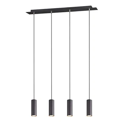 Abbildung von Trio Leuchten Pendelleuchte Marley 302400432, Metall Schwarz matt, exkl. 4x GU10