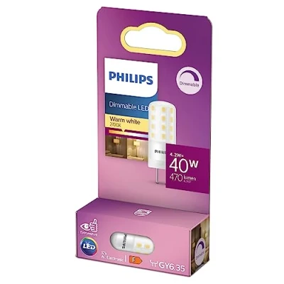 Abbildung von Philips GY6.35 LED Stiftsockellampe 4,2W 827 dim