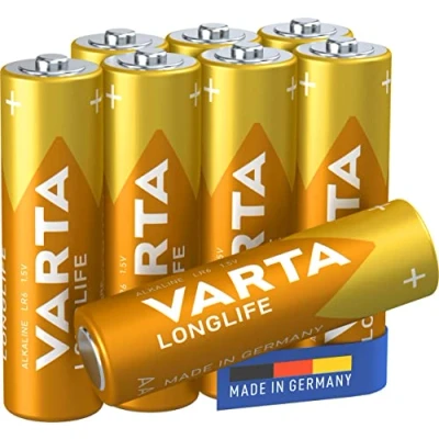 Abbildung von VARTA Batterien AA, 8 Stück, Longlife, Alkaline, 1,5V, ideal für Fernbedienungen, Wecker, Radios, Made in Germany