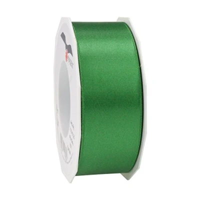 Abbildung von PRÄSENT C.E. Pattberg Satin grün, 25 m Satinband zum Einpacken von Geschenken, 40 mm Breite, Geschenkband Dekorieren &amp; Basteln, Dekoband, Anlass