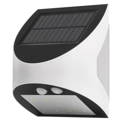 Abbildung von EMOS LED Solarlampe LUMI für Außen mit Bewegungsmelder Solar Wandleuchte Haus/Garten Ambient Licht Sensor Reichweite 5m/120 2 Lichtmodi, Helligkeit max. 240lm, Neutralweiß weiß