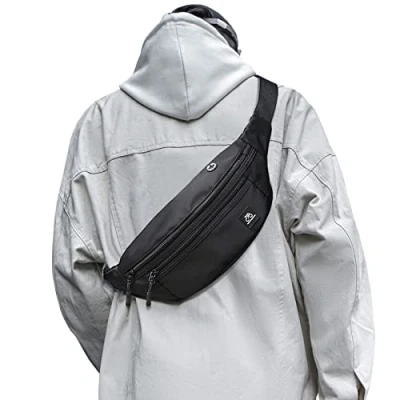 Abbildung von SZSYCN Große Bauchtasche Damen Hüfttasche Mode Gürteltasche und Herren Sport Schwarz Wasserdicht Gurttasche für Reise iPhone Arbeiter Camping Wandern Fitness Fahrrad Jagd