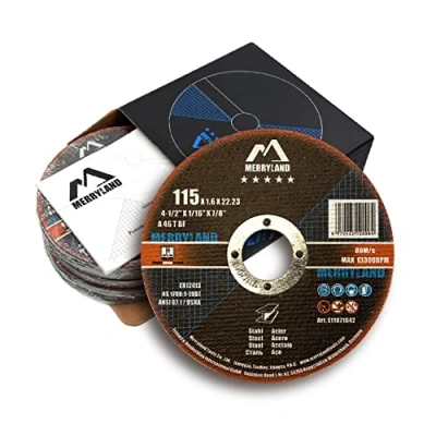 Abbildung von Merryland Trennscheibe 115 Metall Stahl Edelstahl für Winkelschleifer, X 1,6 mm Dünn Flexscheibe Gerade 25 Stück, Experten Line E11071642