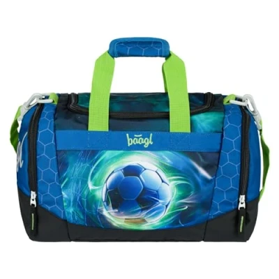 Abbildung von Baagl Sporttasche für Jungen, Reisetasche Kinder, Schwimmtasche Kompakt und Robust Sport, Schule Reisen (Fußball Ball)