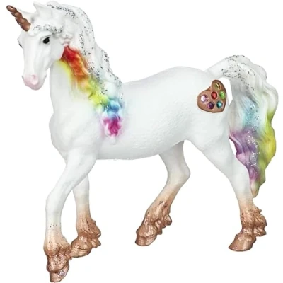 Abbildung von schleich BAYALA 70726 Mythische Rainbow Love Einhorn Stute Mit Glitzernden Details und Glänzendem Spiralhorn, Robustes Fantasievolles Figuren Spielzeug ab 5