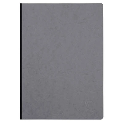 Abbildung von Clairefontaine 791405C AgeBag Notizbuch (DIN A4, 21 x 29,7 cm, 96 Blatt, blanko, bedruckten Vorsatublättern) 1 Stück grau