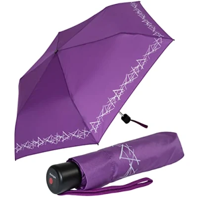 Abbildung von Knirps 4Kids Kinder Taschenschirm reflective mit Reflexborte lila