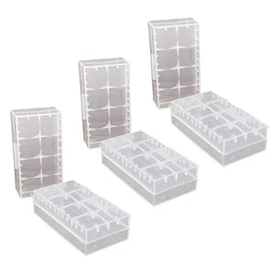 Abbildung von GTIWUNG 6 Stück 18650 Batterie Box, Schutz Kunststoff Case, Transportbox, Aufbewahrungsbox, Akkubox für und 18350 Akkus, zum Transportieren