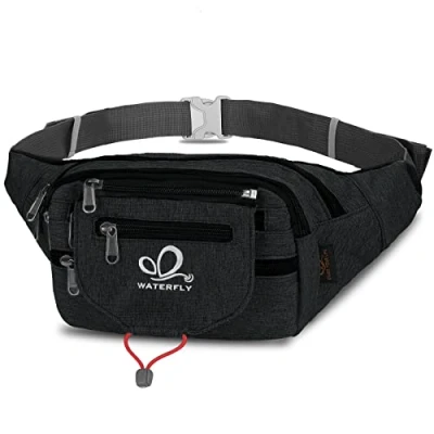 Abbildung von WATERFLY Bauchtasche Gürteltasche Damen und Herren Sport Hüfttasche für Laufen Fitness Joggen Wandern