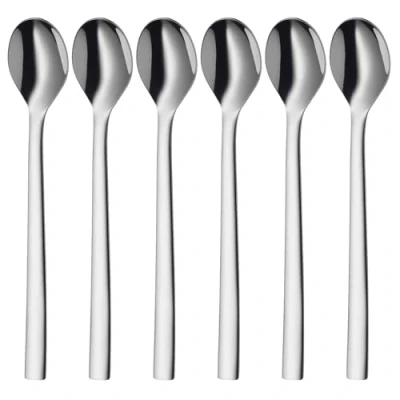 Abbildung von WMF Nuova Latte Macchiato Löffel Set 6 teilig, lange 19 cm, Joghurtlöffel, Cromargan Edelstahl poliert, spülmaschinengeeignet