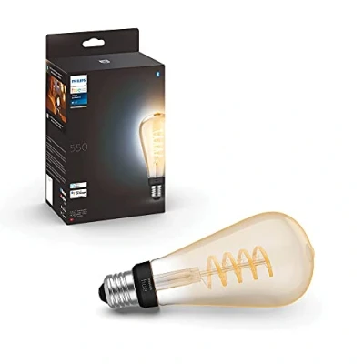 Abbildung von Philips Hue White Ambiance E27 Filament Giant Edison (550 lm), dimmbare LED Lampe für das Lichtsystem mit allen Weißtönen, smarte Lichtsteuerung über Sprache und App