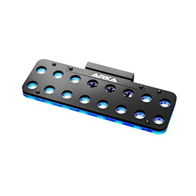 Abbildung von ARKA myREEF FRAG Rack mit 16 Löchern Hochwertiger Korallen Ableger Halter starkem Magneten für Meerwasseraquarien, inkl. Silikonsicherungen, Lochdurchmesser ca. 15mm.