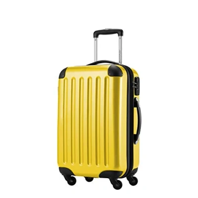Abbildung von HAUPTSTADTKOFFER Alex Handgepäck, 55 x 38 23 cm, 4 Rollen, 42 Liter, Reisekoffer, Hartschalenkoffer, Rollkoffer, Bordgepäck Koffer, erweiterbar, Gelb