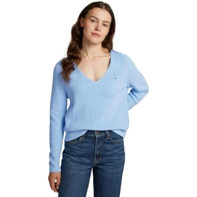 Abbildung von Tommy Hilfiger Strickpullover, Damen, Größe: Small, Vessel blue