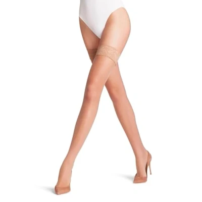 Abbildung von FALKE Damen Stay Ups Shelina 12 DEN W Stu ultra transparent einfarbig 1 Paar, Hautfarben Sun 4299, L