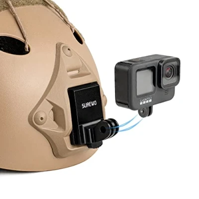 Abbildung von SUREWO NVG Helm Halterung Mount Adapter Action Cam Zubehör Set für GoPro Hero 13,12,11,10, 9, 8,7, 6, 5, Max, Insta360, DJI Osmo 5 Pro 4 3 2