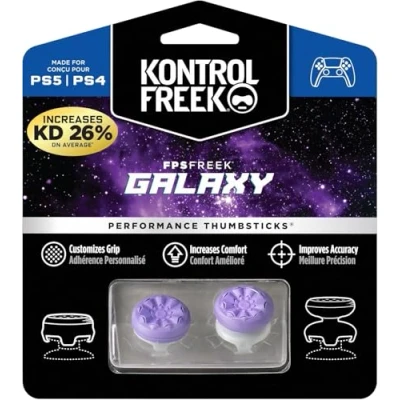 Abbildung von KontrolFreek FPS Freek Galaxy Lila für Playstation 4 (PS4) und 5 (PS5) Performance Thumbsticks 1 x Hoch, Mittel