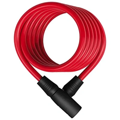 Abbildung von ABUS Spiralkabelschloss Star 4508K/150 Fahrradschloss aus 8 mm starkem Spiralkabel Sicherheitslevel 2 Rot