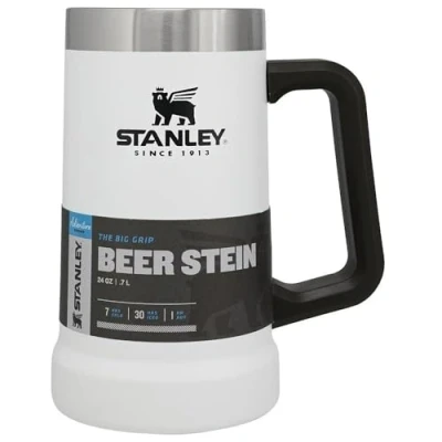 Abbildung von Stanley Unisex Erwachsene Adventure Vacuum Stein 0,7 l Krug, Polar White, 1 Stück (1er Pack)