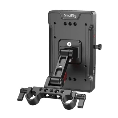 Abbildung von SMALLRIG V Mount Battey Adapter Plate Batterieadapterplatte mit verstellbarem Arm, Platte 65W PD USB C und 14,8V D Tap Ausgang/Eingang 3204B
