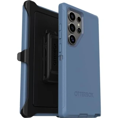 Abbildung von OtterBox Defender Hülle für Samsung Galaxy S24 Ultra, Stoßfest, Sturzsicher, Ultra robust, Schützende Hülle, 5X getestet nach Militärstandard, Blau
