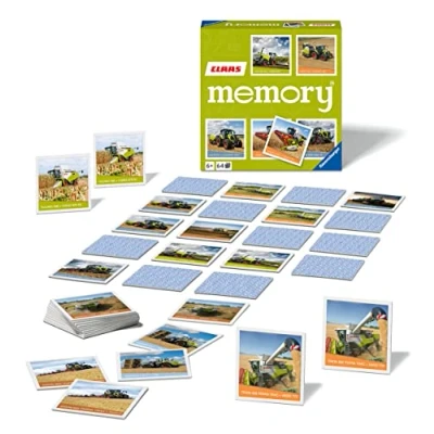 Abbildung von Ravensburger CLAAS memory® 20882 der Spieleklassiker für alle Landmaschinen Fans, Merkspiel 2 8 Spieler ab 6 Jahren