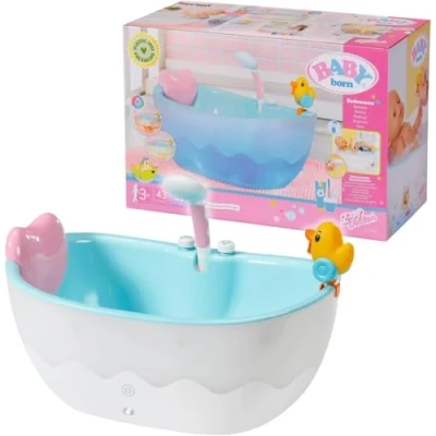 Abbildung von BABY born Badewanne für Puppen mit Farbwechsel, Dusch und Soundfunktion, funktioniert auch echtem Wasser, 832691, Zapf Creation, [&#039;Multi colored&#039;]