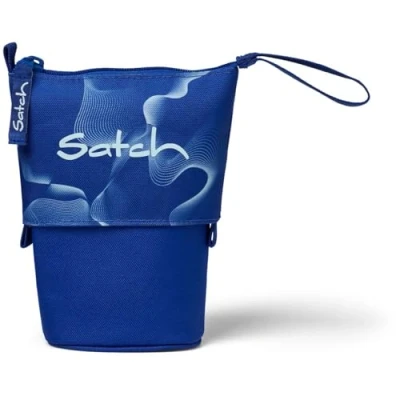 Abbildung von satch Pencil Slider extra groß inkl. Trennfach Reißverschlussfach Stiftehalter Geodreieck Sichtfenster für Stundenplan Vibrant Blue Blau
