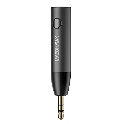 Abbildung von 3.5mm Bluetooth Aux Adapter für Das Auto Maedhawk Stilvoller 5.0 Empfänger mit Noise Cancelling Kopfhörerbuchse LKW Heim Stereo Kopfhörer Lautsprecher Musik Streaming