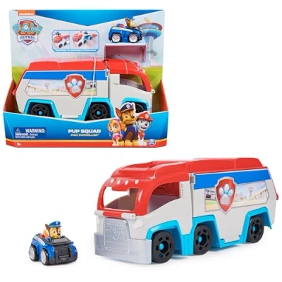 Abbildung von PAW PATROL Pup Squad Mini Patroller Teamfahrzeug mit Chase Spielzeugauto, Spielzeug geeignet für Kinder ab 3 Jahren