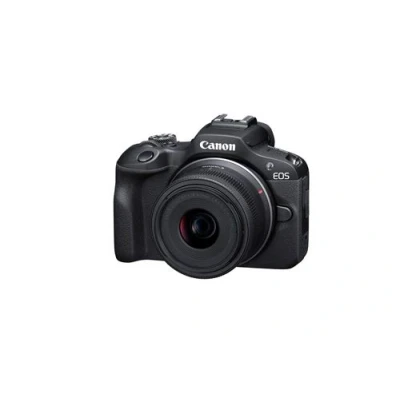 Abbildung von Canon EOS R100 Spiegellose Kamera + RF S 18 45mm IS STM Objektiv (Kompaktkamera, 4k Videokamera, Digitalkamera mit Autofokus und Motiverkennung für Augen Tiere Fahrzeuge, Filter Kreativassistent)