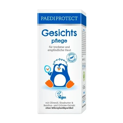 Abbildung von PAEDIPROTECT Gesichtspflege Baby &amp; Kinder Creme 75 ml, ohne Parfüm Mikroplastik, Gesichtscreme trockene, empfindliche Haut, vegane Pflegestoffe hautberuhigend pflegend, Babyhautpflege Lotion