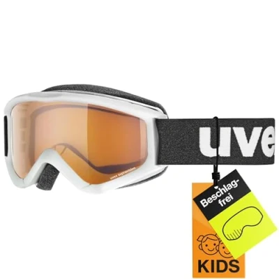 Abbildung von uvex speedy pro Skibrille für Kinder konstrastverstärkend vergrößertes, beschlagfreies Sichtfeld white/lasergold one size