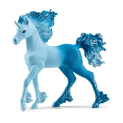 Abbildung von schleich 70758 Elementa Wasserflammeneinhorn Fohlen, für Kinder ab 5 12 Jahren, BAYALA Spielfigur, 3.4 inch, Mehrfarbig/Meereswellen (Ocean Tides)