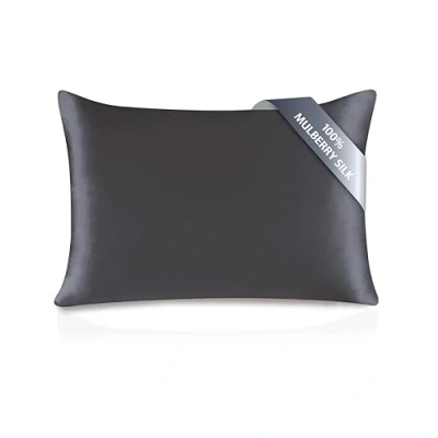 Abbildung von Townssilk 19 Momme 100% Seide Kissenbezug 1 Stück 50x70cm Darkgrey