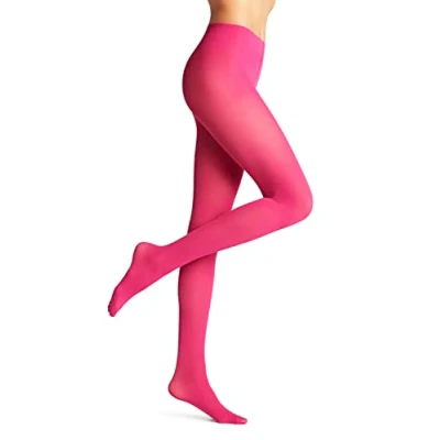 Abbildung von FALKE Damen Strumpfhose Pure Matt 50 DEN W TI halb blickdicht einfarbig 1 Stück, Rot (Berry 8390) neu umweltfreundlich, S M