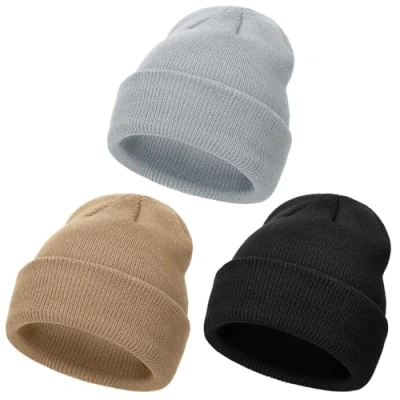 Abbildung von DRESHOW Kleinkind Beanie Kinder Wintermützen Weich Stricken Unisex Mütze für Baby Jungen Mädchen Warm Mützen 2 6 Jahre