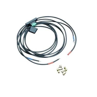 Abbildung von enjoysolar 6mm² Batteriekabel Solarladeregler und Batterie mit Sicherung M8 Ringösen (30A + Polklemmen 2m M8)