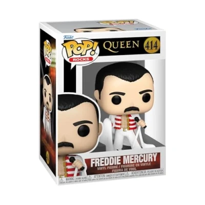 Abbildung von Funko Pop! Rocks: Queen Freddie Mercury with Cape Vinyl Sammelfigur Geschenkidee Offizielle Handelswaren Spielzeug Für Kinder und Erwachsene Music Fans Modellfigur Sammler