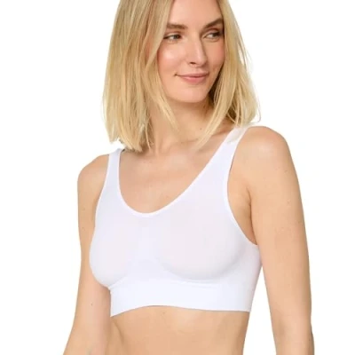 Abbildung von Nur Die Soft Komfort BH Bustier nahtlos ohne Bügel bügelloser Bra Schlaf Bralette mit Breiten Trägern Seamless Damen Mädchen
