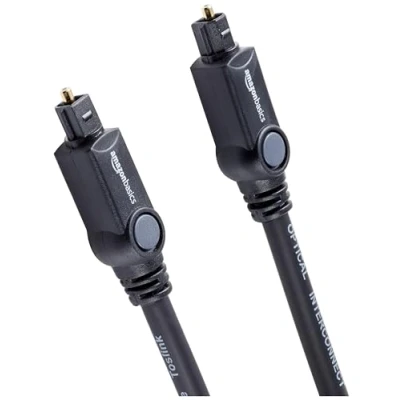 Abbildung von Amazon Basics Toslink Optisches Digital Audiokabel, 3 m, kompatibel mit Fernseher, Schwarz
