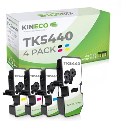 Abbildung von Kineco 4 Toner kompatibel mit Kyocera TK 5440 für ECOSYS MA2100 PA2100 MA2100cfx MA2100cwfx PA2100cwx PA2100cx,(4er,Pack,Schwarz,Cyan,Magenta,Yellow)