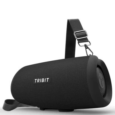 Abbildung von Tribit StormBox Lava tragbarer Bluetooth Lautsprecher, 80W Funklautsprecher, 24H Spielzeit, IP67 Wasserdicht, 5.4, EQ, Bass, eingebautes Mikrofon, TWS für Camping/Strand/Party/Outdoor