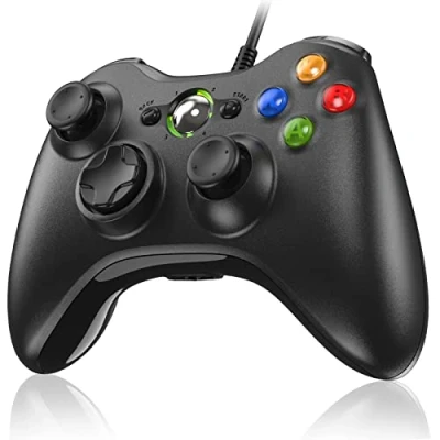 Abbildung von Diswoe Controller für Xbox 360, PC Wired 360/Xbox 360 Slim/PC Win7/8/10/XP Joystick Gamepad mit USB Kabel