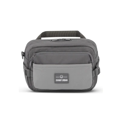 Abbildung von Johnny Urban Bauchtasche Herren &amp; Damen Grau Travis Geräumige Gürteltasche Groß für Wandern Reisen Outdoor Verstellbarer Gurt Wasserabweisend