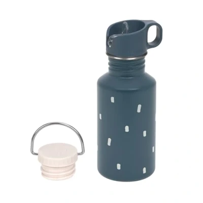 Abbildung von LÄSSIG Trinkflasche Edelstahlflasche BPA frei 500ml Kinder Kita Kindergarten auslaufsicher mit Sporttrinkverschluss/Bottle Stainless Steel Happy Prints midnight blue