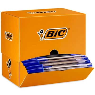 Abbildung von BIC Kugelschreiber Set Cristal Original, in Blau, Strichstärke 0,4 mm, 150er Pack, Ideal für das Büro, Home Office oder die Schule