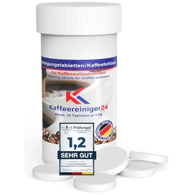 Abbildung von 30 Reinigungstabletten 1,6g kompatibel mit Sage, Seaco, Philips, WMF Kaffeevollautomaten, Siebträger, Espressomaschine Reinigungstablette Siebträgermaschinen